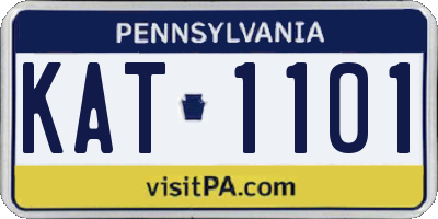PA license plate KAT1101