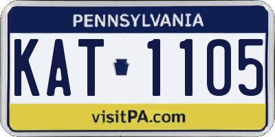 PA license plate KAT1105