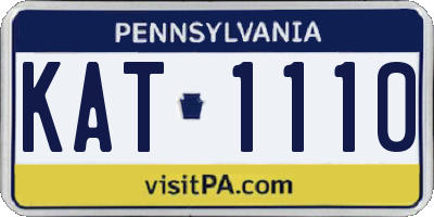 PA license plate KAT1110