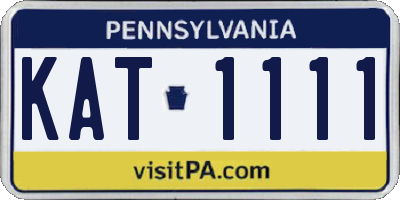 PA license plate KAT1111