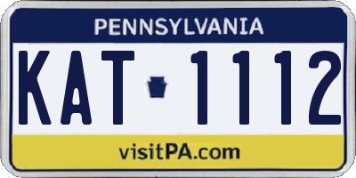 PA license plate KAT1112