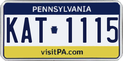 PA license plate KAT1115