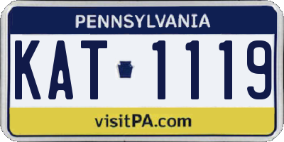 PA license plate KAT1119