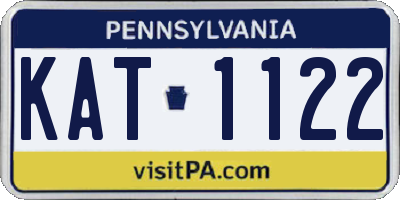 PA license plate KAT1122