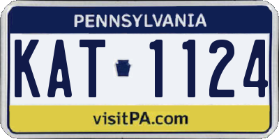 PA license plate KAT1124