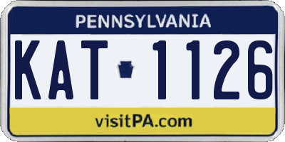 PA license plate KAT1126