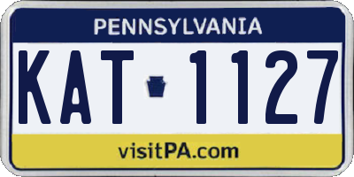 PA license plate KAT1127
