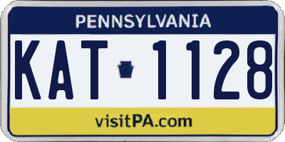 PA license plate KAT1128