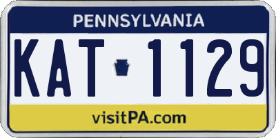 PA license plate KAT1129
