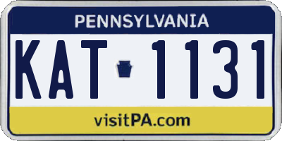 PA license plate KAT1131