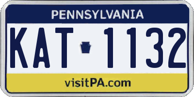 PA license plate KAT1132