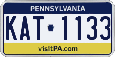 PA license plate KAT1133
