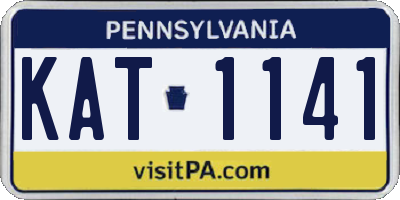 PA license plate KAT1141