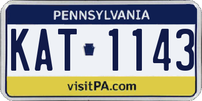 PA license plate KAT1143
