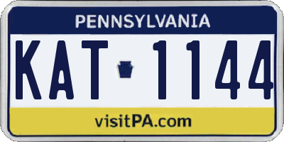PA license plate KAT1144