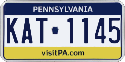 PA license plate KAT1145