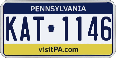 PA license plate KAT1146