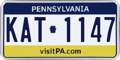 PA license plate KAT1147