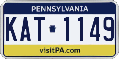PA license plate KAT1149