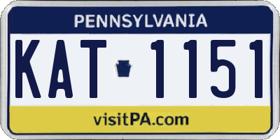PA license plate KAT1151