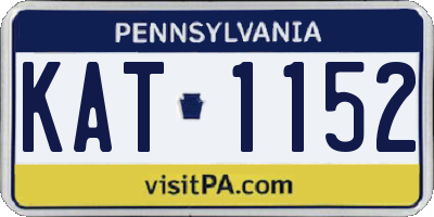 PA license plate KAT1152