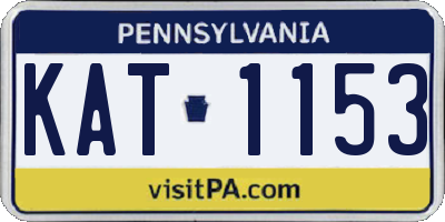 PA license plate KAT1153
