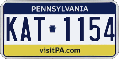 PA license plate KAT1154