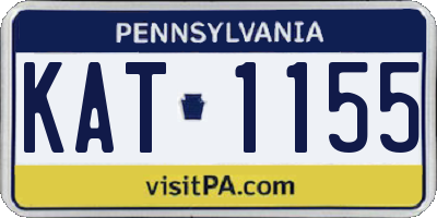 PA license plate KAT1155
