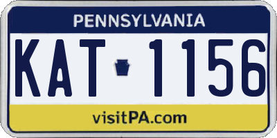 PA license plate KAT1156