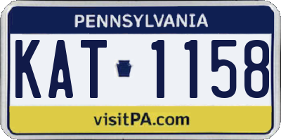 PA license plate KAT1158