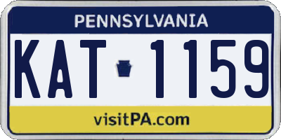 PA license plate KAT1159