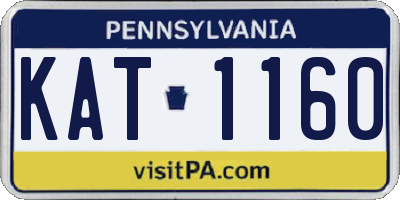 PA license plate KAT1160
