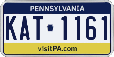 PA license plate KAT1161