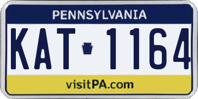 PA license plate KAT1164