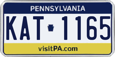 PA license plate KAT1165