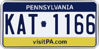 PA license plate KAT1166