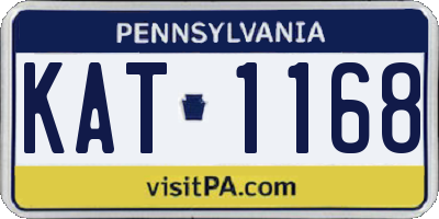PA license plate KAT1168