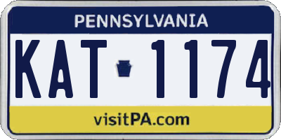 PA license plate KAT1174