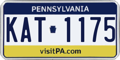 PA license plate KAT1175