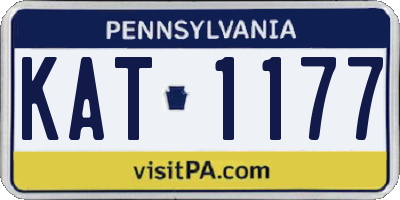 PA license plate KAT1177