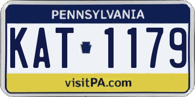 PA license plate KAT1179