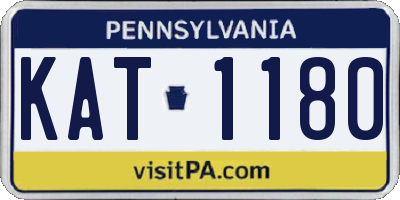 PA license plate KAT1180