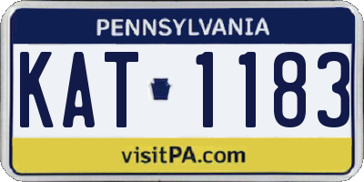 PA license plate KAT1183