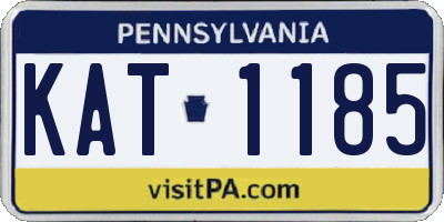 PA license plate KAT1185