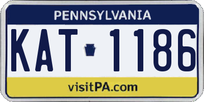 PA license plate KAT1186