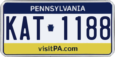 PA license plate KAT1188