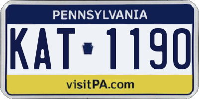 PA license plate KAT1190