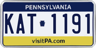 PA license plate KAT1191