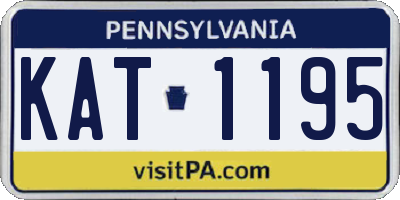 PA license plate KAT1195