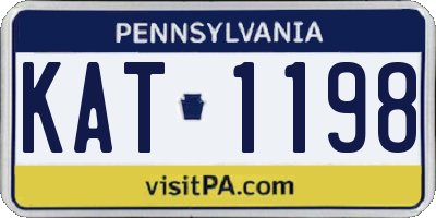 PA license plate KAT1198